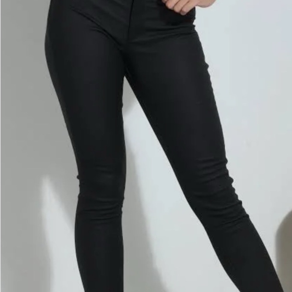 Tractr Black Coated Skinny Jeans